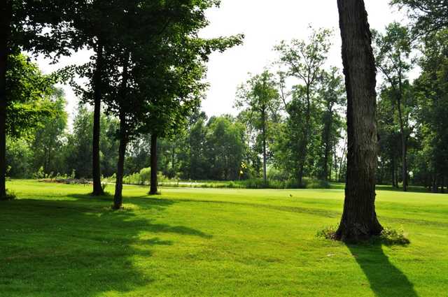 A view of the 14th green at ShadowBrooke Golf Course