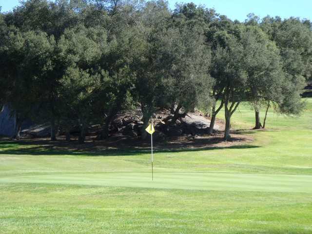 A view of hole #9 at Boulder Oaks Golf Club