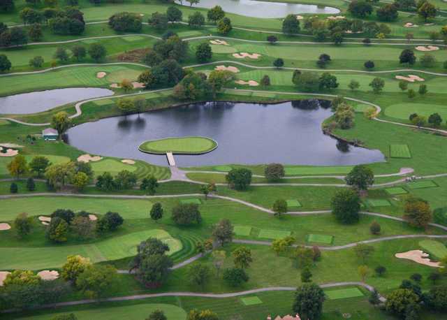 Aerial view of the Blackhawk Trace Golf Club at Indian Lakes Resort