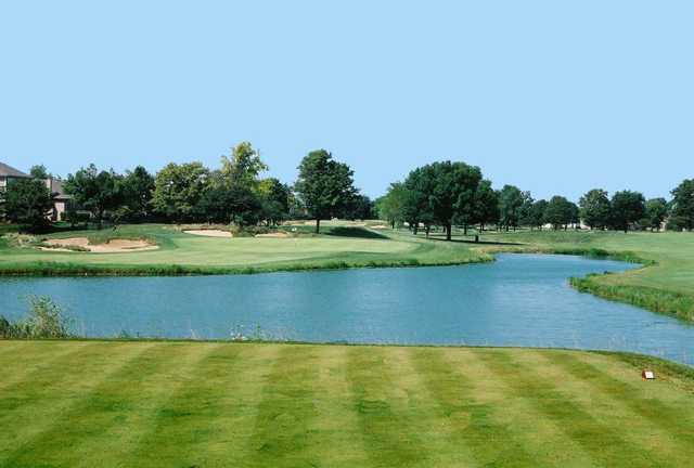 A view from a tee from Blackhawk Trace Golf Club at Indian Lakes Resort