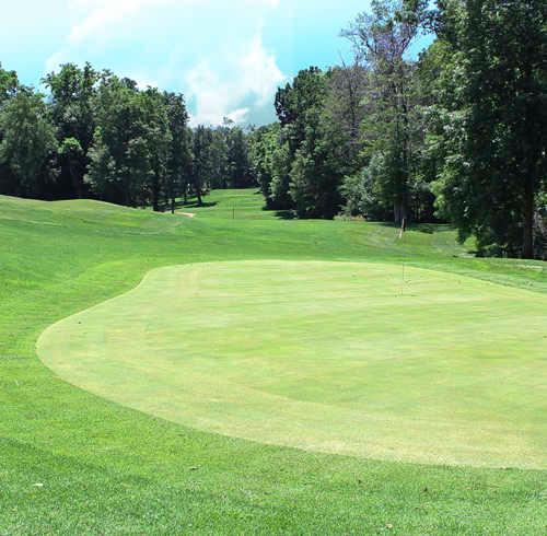 A view of a green at Fox Prairie Golf Course