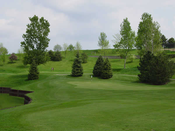 A view of green #2 at Nickol Knoll Golf Club