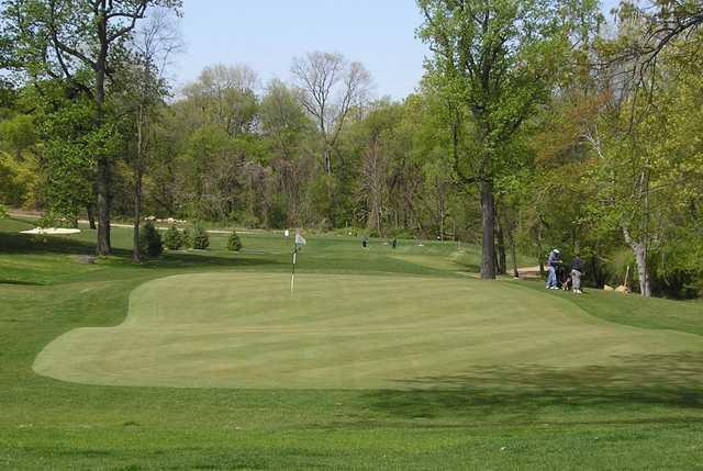 View of the 9th green at Mosholu Golf Course