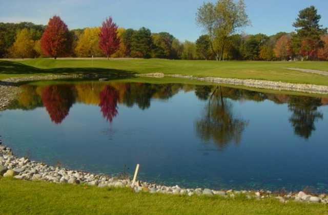 A fal view over the water from Redwood Golf Course