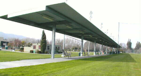 A view of the driving range at Pleasanton Golf Center