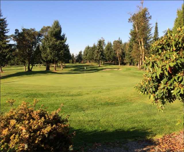 A view of a green at Madrona Links Golf Course
