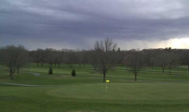 A view of the 18th green at Veenker Memorial Golf Course