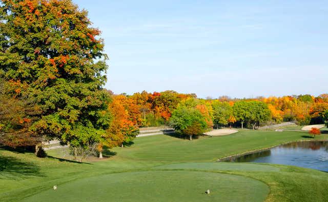 A fall view from a tee at Grand Geneva Resort