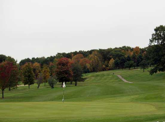 A view of the 3rd green at West from Rolling Acres Golf Course