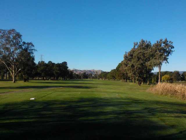 A view from a tee at Cypress Lakes Golf Course
