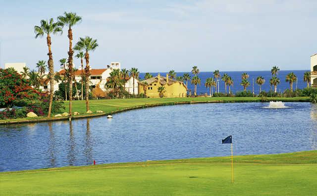 View of a green and lake at Vidanta Golf Los Cabos