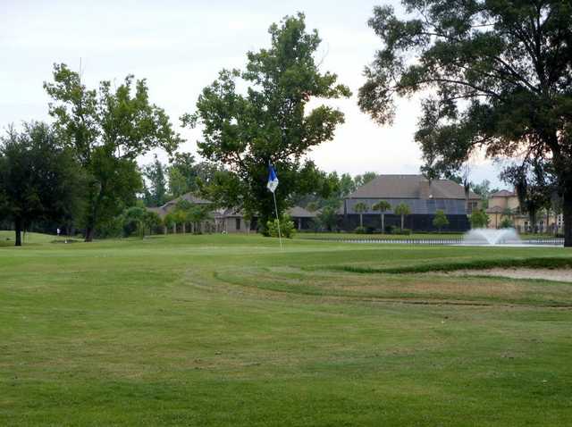 A view of the 6th green at Belle Terre Country Club