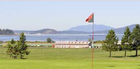 A view from a green at Swinomish Golf Links
