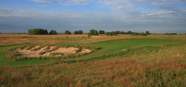 View of the 17th green at Awarii Dunes Golf Club