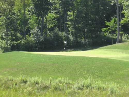 A view of green #6 at Deertrak Golf Club
