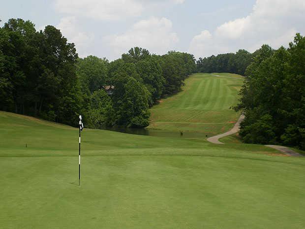 A view of a green at Cleghorn Golf & Sports Club.