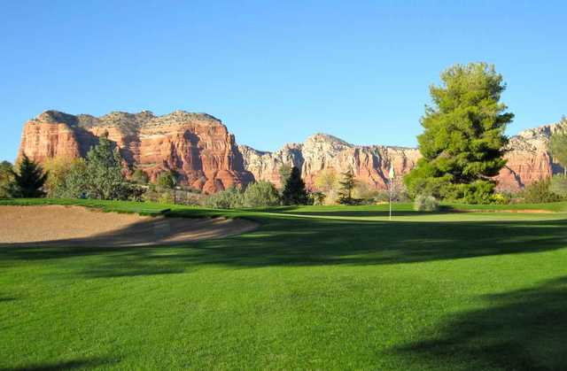 A view of a green at Canyon Mesa Country Club