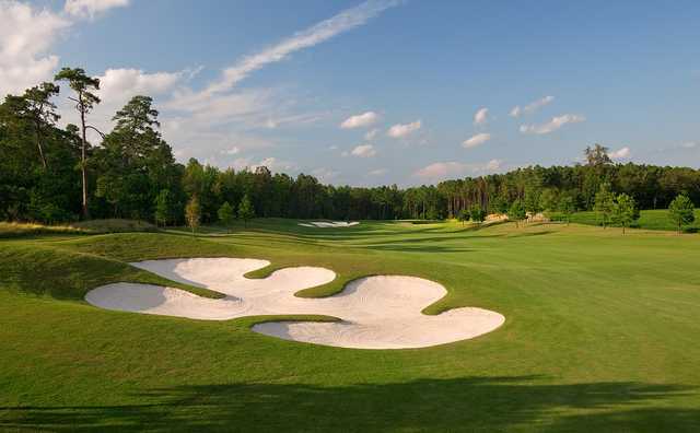 A view from the left side of a fairway at Cutter Creek Golf Club