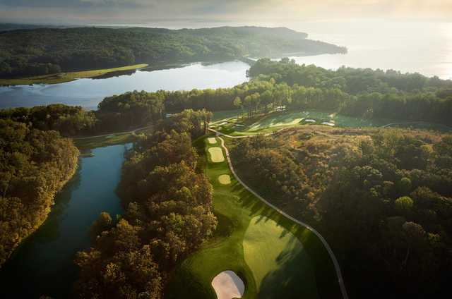 Aerial view from Potomac Shores Golf Course