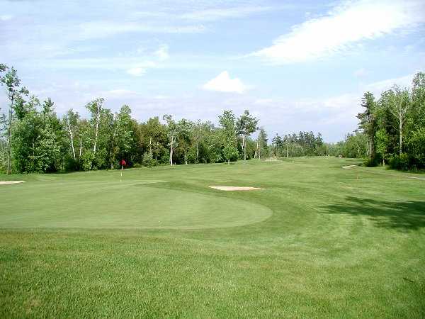 A view of the 9th green at Adirondack Golf & Country Club