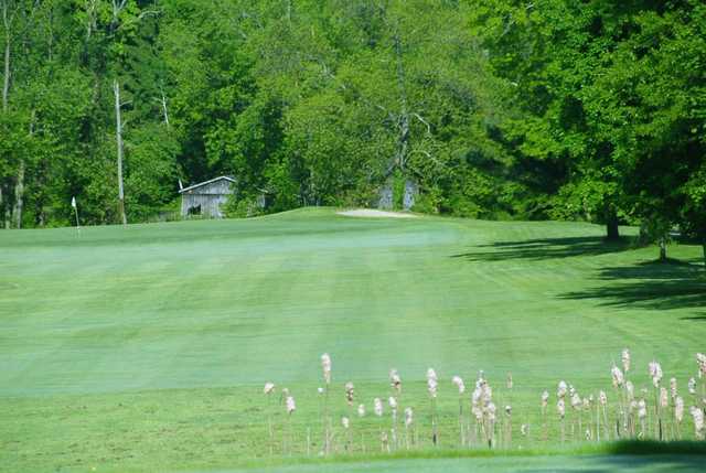 A view of a fairway at Hickory Ridge Golf Club