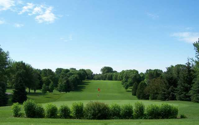 A view of the 6th green at Platteville Golf & Country Club