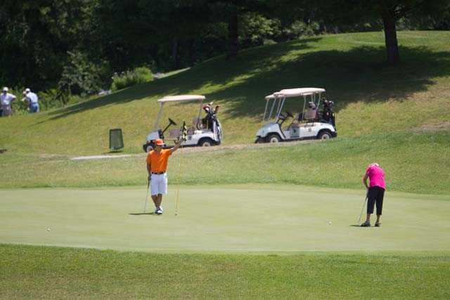 A view of a green at Indian Bluff Golf Course