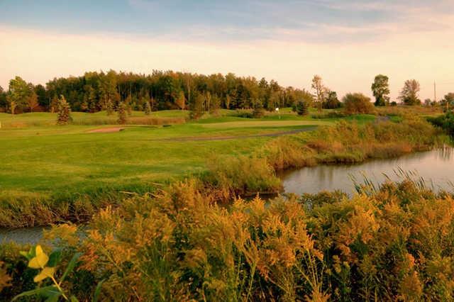 A view of fairway and green #6 at Innisfil Creek Golf Course