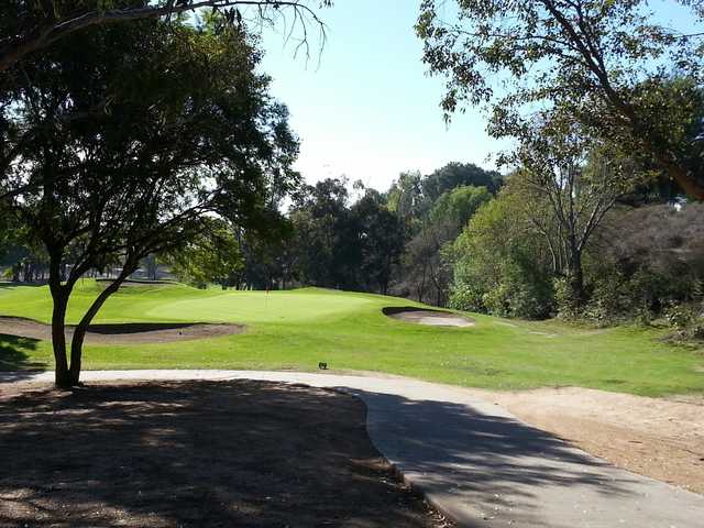 A view of green #11 at El Cariso Golf Course.