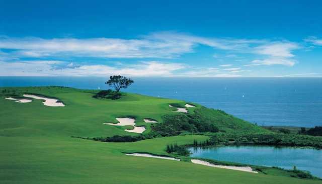 A view of fairway #17 at Ocean North from Pelican Hill Golf Club.
