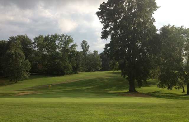 A view of the 18th hole at Golf Club of West Virginia