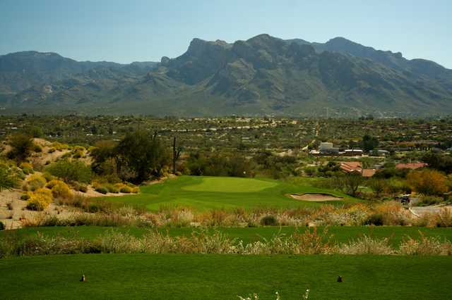 The third hole on Omni Tucson National Golf Resort's Sonoran course is a downhill, 183-yard par 3.