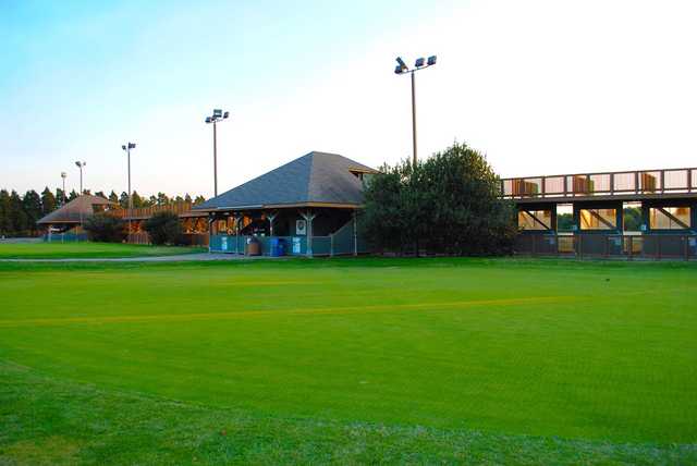 A view of the driving range at East Potomac Golf Course