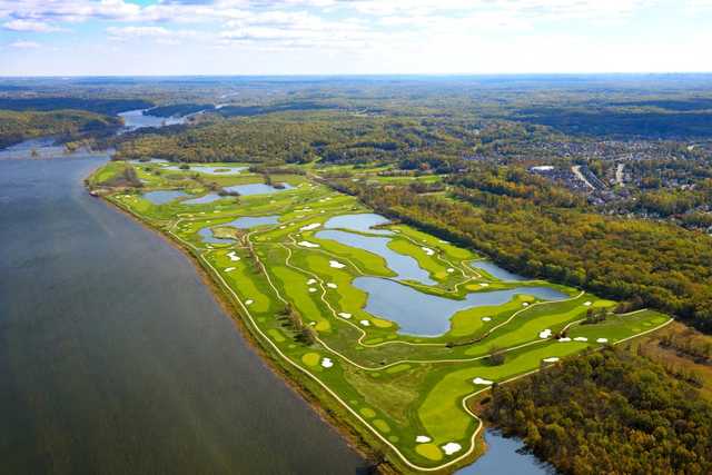 Aerial view from Championship Course at Trump National Golf Club - Washington D.C.