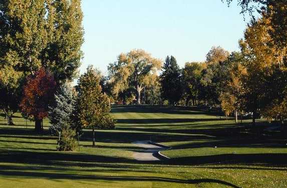 A view from a tee at Sunset Golf Course