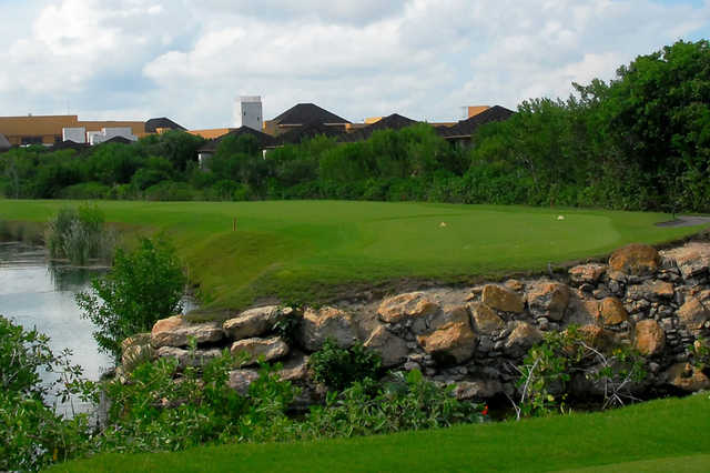 A view from a tee at El Camaleon Mayakoba Golf Club