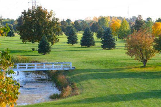 A view of a fairway at Pine View Golf Course