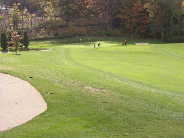 A view from the left side of fairway #5 at Norwich Golf Club