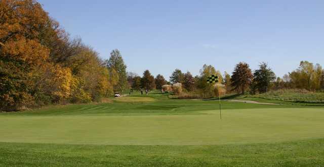 A fall view of the 2nd hole from Championship at Governors Run Golf & Country Club