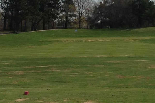 A view from the 1st tee at Island Lake Golf & Training Center