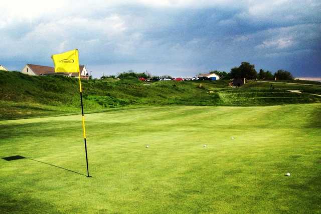 A view of the 13th green at Cambridge Golf Club