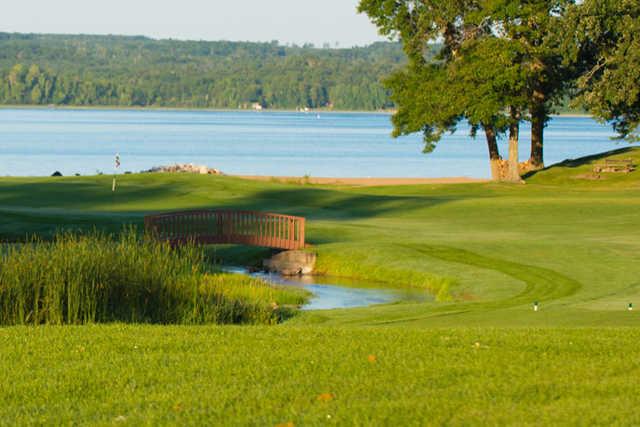 A view from a fairway at Sugarbrooke Golf Course at Sugar Lake Lodge