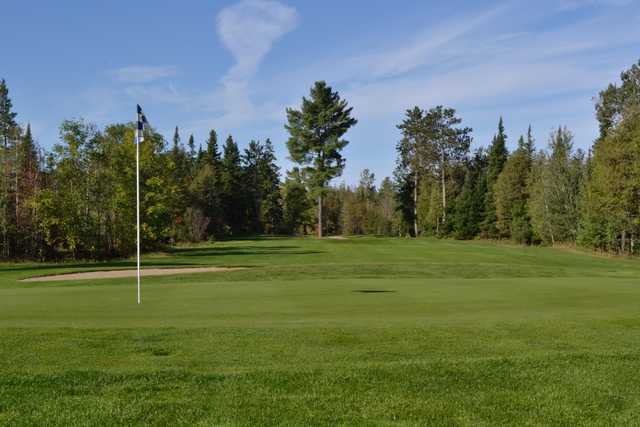 A view of the 15th green at Sand Point Golf Course
