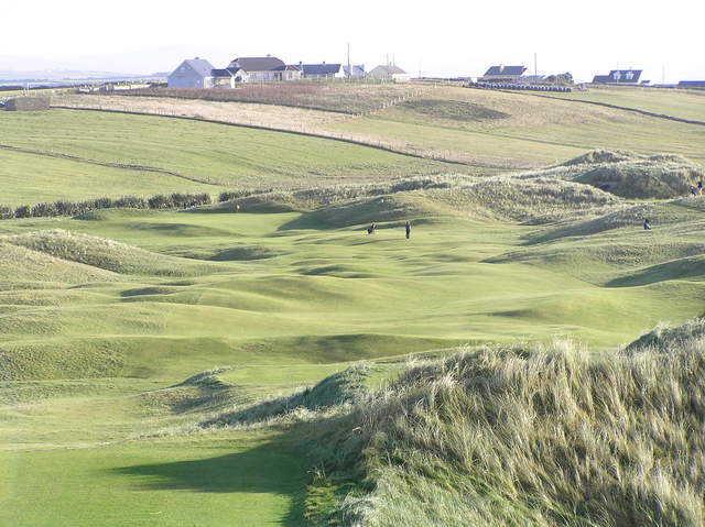 Carne Golf Links: The Corncrake par-4 with an undulating fairway leading down to a two tier green. From the tee you have a full view of the hole. (Eamon Mangan)