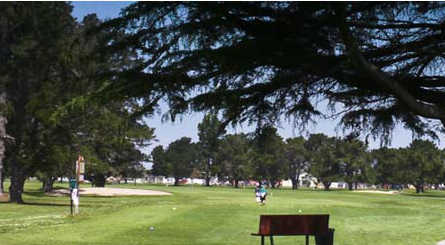 A view of a tee at Salinas Fairways Golf Course