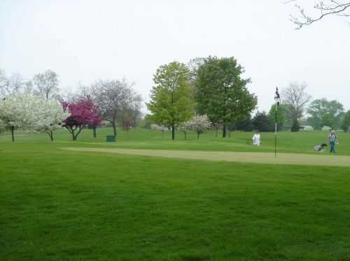 A view of a green at Shiloh Park Golf Course