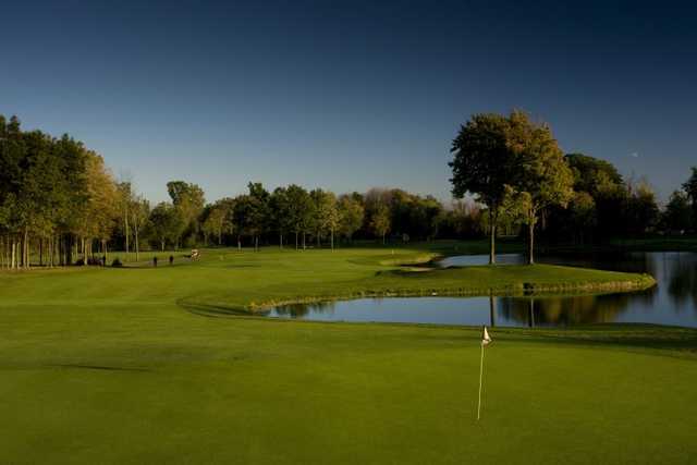 Looking back from the 18th hole at Cherry Creek Golf Club