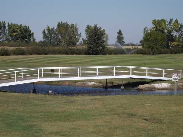 A view of fairway #7 at Acme Golf Club