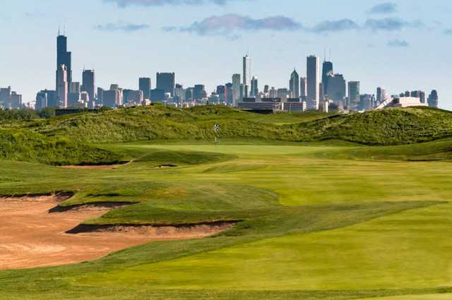 A view from a fairway at Harborside International Golf Center