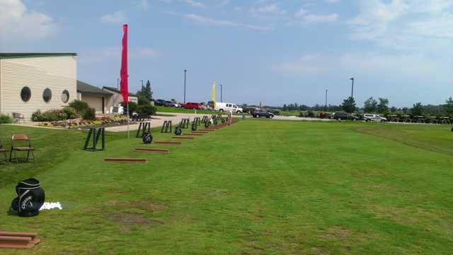 A view of the driving range tees at Lost Marsh Golf Course